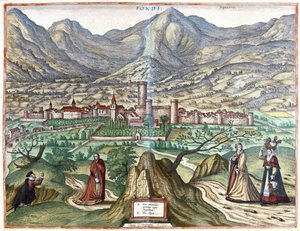 Fondi (campagna romana), Italia da Georg Braun and Hogenberg Franz