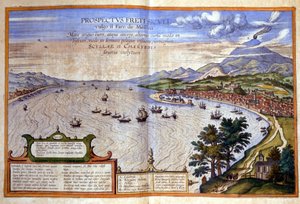 Lo Stretto di Messina - La Calabria è a sinistra mentre Messina e l