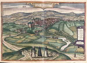 Zschopau, Sassonia, Germania da Georg Braun and Hogenberg Franz