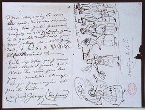 Lettera di George Sand (1804-76) a Francois Buloz, Editore della 