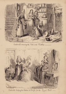 Cenerentola e la scarpetta di vetro da George (after) Cruikshank