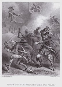 Peter Stuyvesant e il codino da George (after) Cruikshank