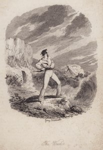 Il naufragio (incisione) da George (after) Cruikshank