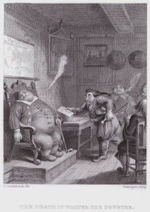 La morte di Walter Il Dubbioso da George (after) Cruikshank