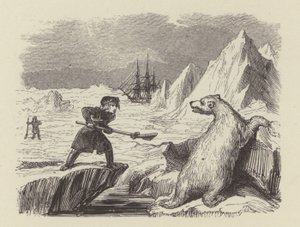Il giovane Nelson che uccide un orso polare da George (after) Cruikshank