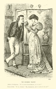 La teiera da sei marchi da George (after) Du Maurier