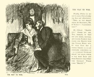 Il modo di corteggiare (incisione) da George (after) Du Maurier