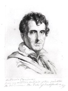 Ritratto di Antonio Canova (1757-1822) 1817 (incisione)