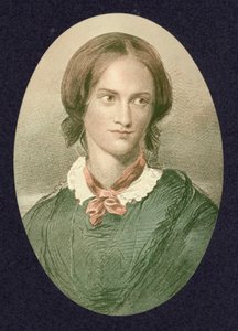 Charlotte Bronte, romanziera inglese (incisione colorata)