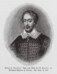 Edmund Spenser, poeta inglese (incisione) da George (after) Vertue