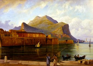 Monte Pellegrino dal Porto di Palermo da George 9th Earl of Carlisle Howard