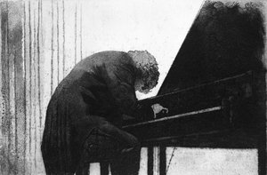 John Ogdon al pianoforte nella Great Hall, Università di Exeter, 1979