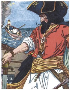Ritratto di un pirata. Illustrazione da 
