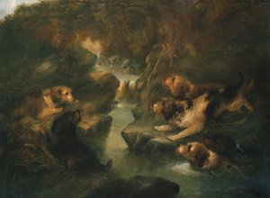 Caccia alla lontra, 1867 da George Armfield