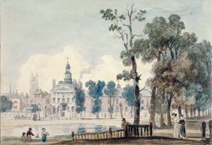Vista esterna del vecchio ospedale di Betlemme, Moorfields, Città di Londra, 1811