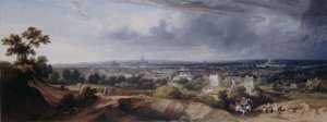 Parigi, vista dalle alture di Montmartre, 1822