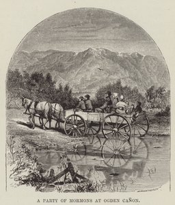 Un gruppo di mormoni a Ogden Canon da George Augustus Sala