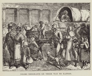 Emigranti neri in viaggio verso il Kansas da George Augustus Sala