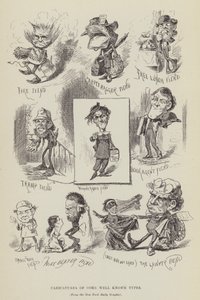 Caricature di alcuni tipi ben noti da George Augustus Sala