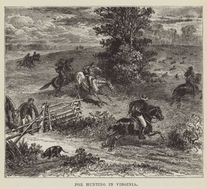 Caccia alla volpe in Virginia da George Augustus Sala