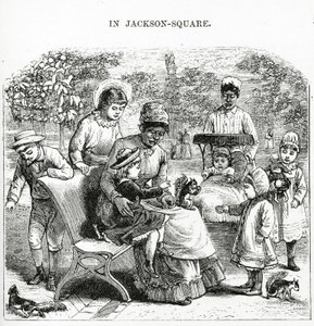 In Jackson Square, New Orleans, illustrazione da 