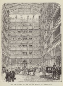 Il cortile del Palace Hotel, San Francisco da George Augustus Sala