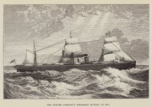 Il piroscafo Scythia della Cunard Company in mare da George Augustus Sala