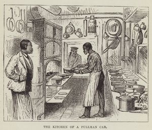 La cucina di un vagone Pullman da George Augustus Sala