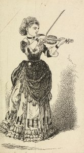 Donna che suona il Violino da George Augustus Sala
