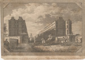 Devonshire Place e Wimpole Street, dalla New Road, St. Mary Le Bone