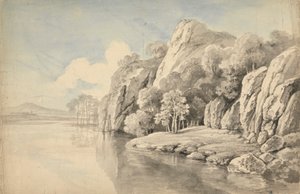 Riva del Fiume con Alte Rocce da George Barret
