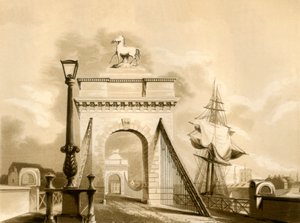 Ponte di Norfolk, New Shoreham da George Baxter