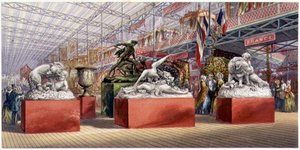 Sculture - Vista interna della Grande Esposizione da George Baxter