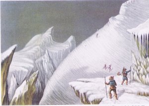 Fasi della salita al Monte Bianco, da British Adventure pubblicato da Collins, 1947