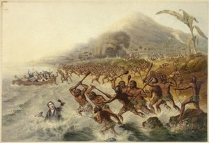 Il massacro del compianto missionario il Rev. J. Williams e Mr. Harris da George Baxter