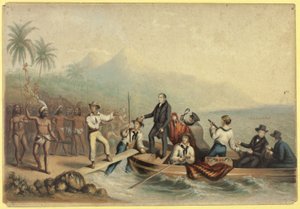 La Ricezione del Rev. J. Williams, a Tanna nei Mari del Sud, il Giorno Prima di Essere Massacrato da George Baxter