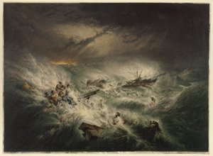 Il naufragio della Reliance (12 novembre) da George Baxter