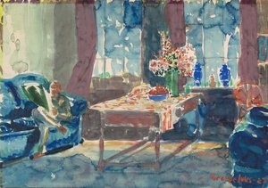 Autoritratto: Interno del mio appartamento di New York da George Benjamin Luks