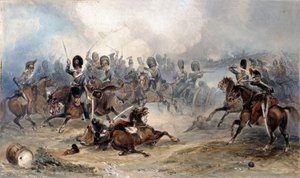 Capitano Norman Ramsay, Royal Horse Artillery, che Galoppa la sua Truppa Attraverso l