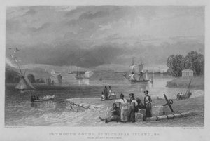Plymouth Sound, Isola di San Nicola, ecc. da Mount Edgecumbe