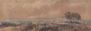 Truppe che tornano al campo a Chobham da George Bryant Campion