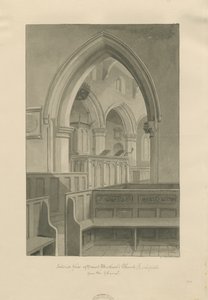 Lichfield - Interno della Chiesa di San Michele da George Buckler