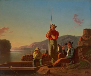 La barca di legno da George Caleb Bingham