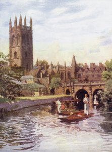 Oxford: Magdalen College e Ponte dal Cherwell da George Carline