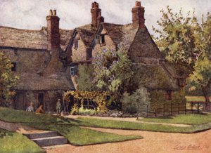 Oxford: Le Capanne, Trinity College (litografia a colori) da George Carline