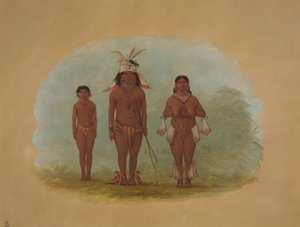 Una Famiglia Chetibo, 1854-1869 da George Catlin