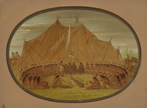 Festa del cane - Sioux, 1861-1869 da George Catlin