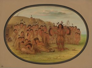 Un uomo di medicina Mandan, 1861-1869 da George Catlin