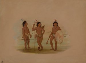 Un Capo Puelchee e Due Giovani Guerrieri, 1854-1869 da George Catlin