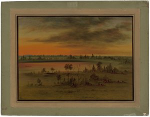 Un Gruppo di Guerra Sioux da George Catlin